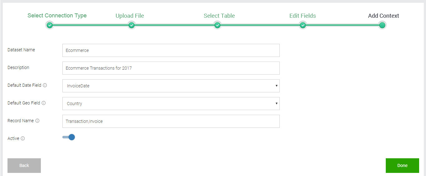 Dataset Settings