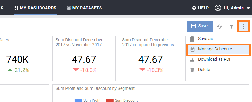 Manage Schedule Button