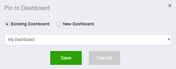 Pin To Dashboard Popup