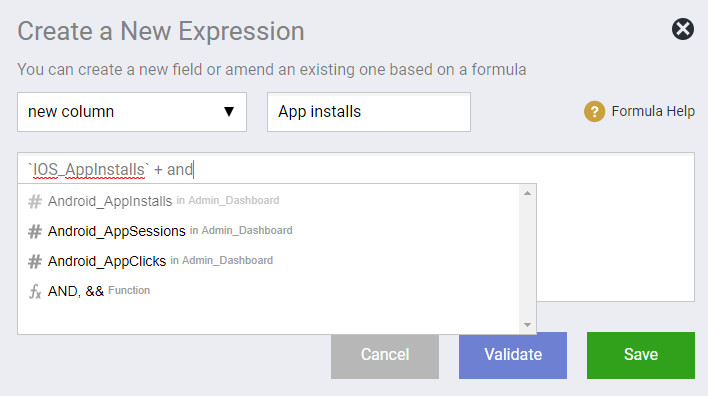 New Expression New Field