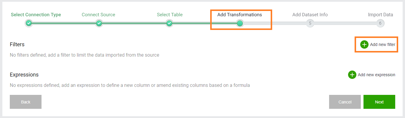 Transformation Filters